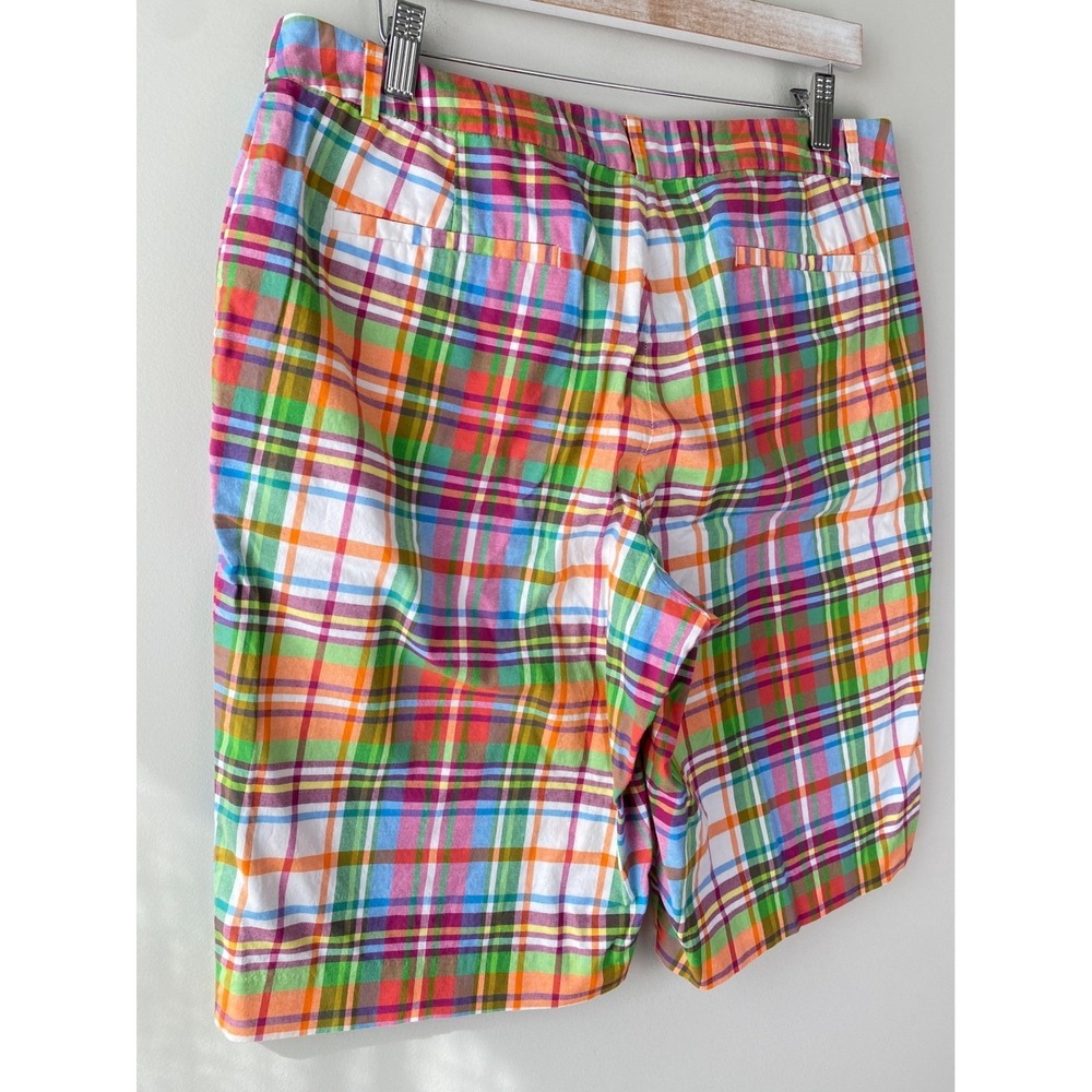 Lauren Ralph Lauren Active Women Shorts 12 Madras Plaid Y2K Golf Preppy Colorful - Picture 5 of 7